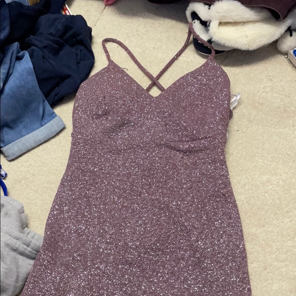 Windsor Purple Sparkly Slip Dress